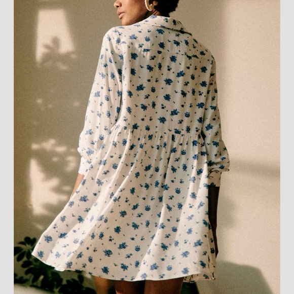 NWT Sezane Aurora Dress "Blue Rose" size 2/ 34/ UK 6 Sold Out - Picture 10 of 11